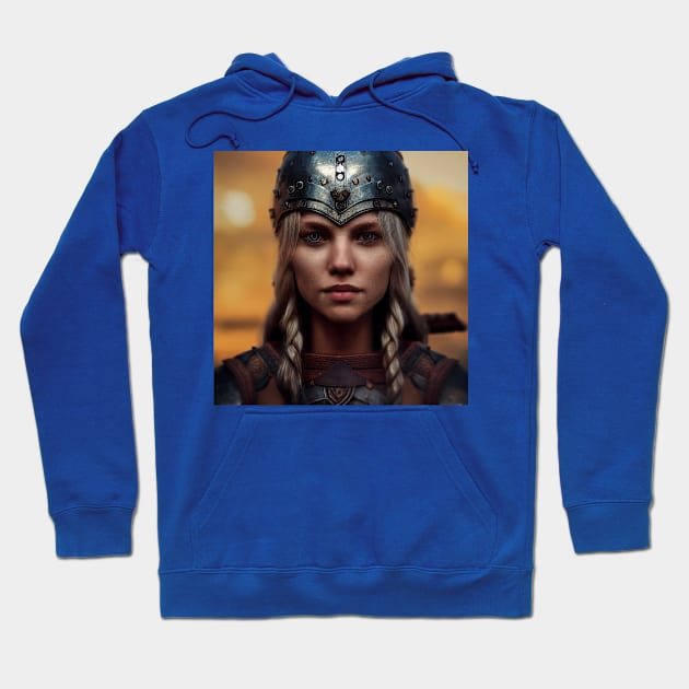 Viking Shield Maiden Hoodie by Grassroots Green